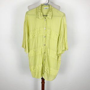 Vintage 90s Johnny Was Size Large Blouse Tiered